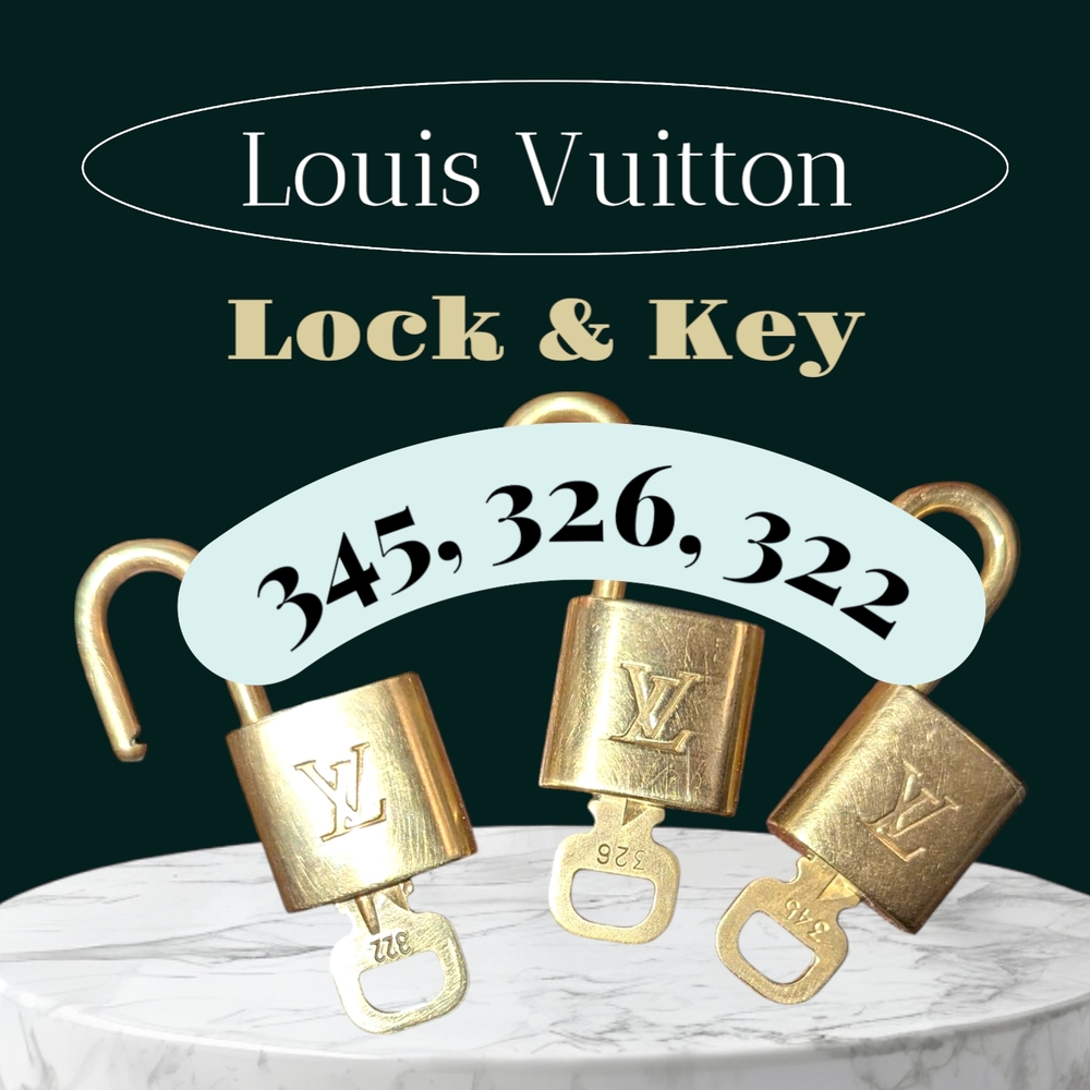 50% OFF!!- Louis Vuitton Lock w/ 1 Key Shiny Brass, Vintage LV Bag Charm